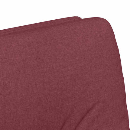 Matstolar med hjul med hjul 2 pcs Vinröd 57 x 67 x 95 cm tyg