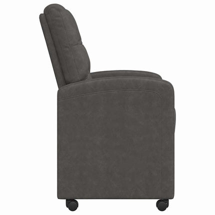 Matstolar med hjul 2 pcs Svart 58 x 67 x 97 cm Konstläder