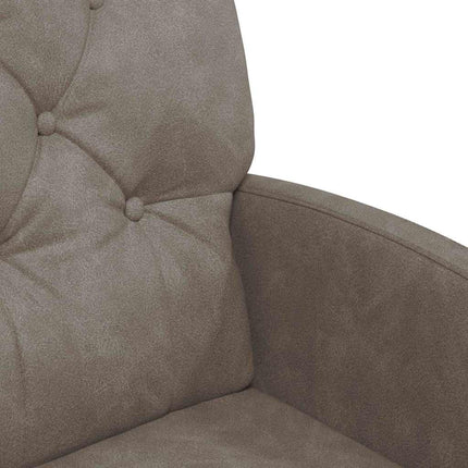 Matstolar med hjul 2 pcs Grå 58 x 67 x 97 cm Konstläder