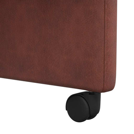 Matstolar med hjul med hjul 2 pcs Skinande brun 58 x 67 x 97 cm
