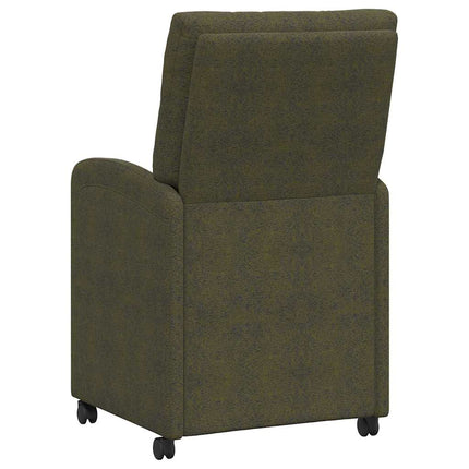 Matstolar med hjul med hjul 2 pcs Armégrön 58 x 67 x 97 cm