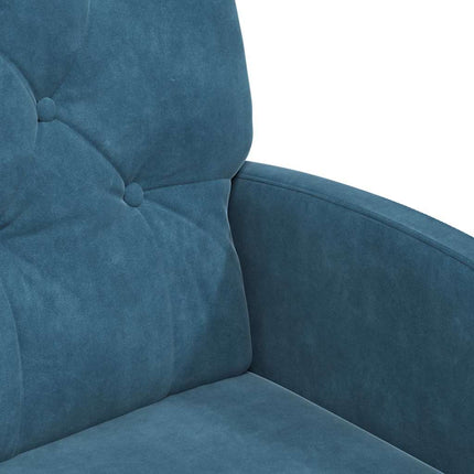 Matstolar med hjul med hjul 2 pcs Blå 58 x 67 x 97 cm Sammet
