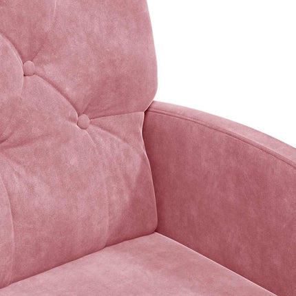 Matstolar med hjul med hjul 2 pcs Rosa 58 x 67 x 97 cm Sammet