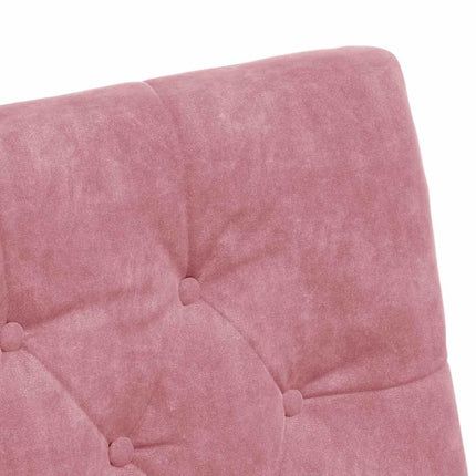Matstolar med hjul med hjul 2 pcs Rosa 58 x 67 x 97 cm Sammet