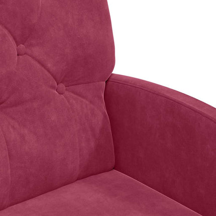 Matstolar med hjul med hjul 2 pcs Vinröd 58 x 67 x 97 cm Sammet