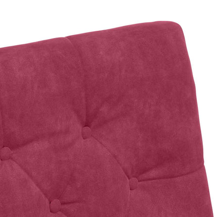 Matstolar med hjul med hjul 2 pcs Vinröd 58 x 67 x 97 cm Sammet