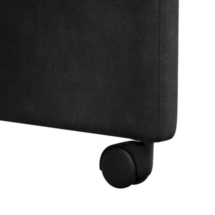 Matstolar med hjul med hjul 2 pcs Svart 58 x 67 x 97 cm Sammet