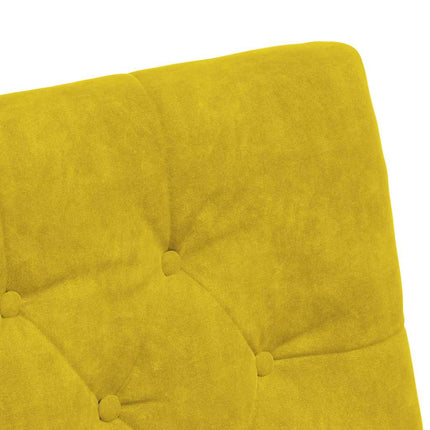 Matstolar med hjul med hjul 2 pcs Gul 58 x 67 x 97 cm Sammet