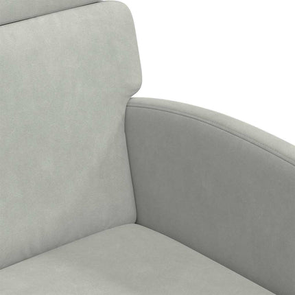 Matstolar med hjul 2 pcs Ljusgrå 58 x 65 x 98 cm Sammet