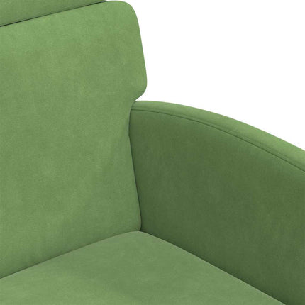Matstolar med hjul 2 pcs Ljusgrön 58 x 65 x 98 cm Sammet