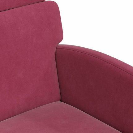 Matstolar med hjul med hjul 2 pcs Vinröd 58 x 65 x 98 cm Sammet