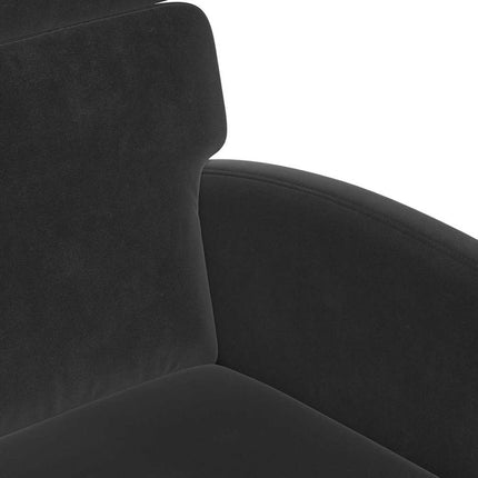 Matstolar med hjul med hjul 2 pcs Svart 58 x 65 x 98 cm Sammet