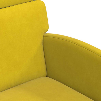 Matstolar med hjul med hjul 2 pcs Gul 58 x 65 x 98 cm Sammet