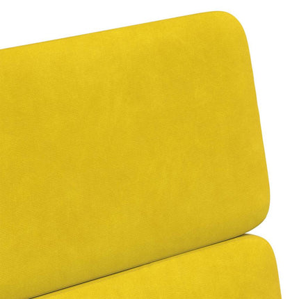 Matstolar med hjul med hjul 2 pcs Gul 58 x 65 x 98 cm Sammet