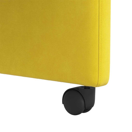 Matstolar med hjul med hjul 2 pcs Gul 58 x 65 x 98 cm Sammet