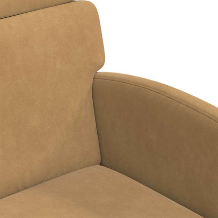 Matstolar med hjul 2 st Sammet Brun 58 x 65 x 98 cm