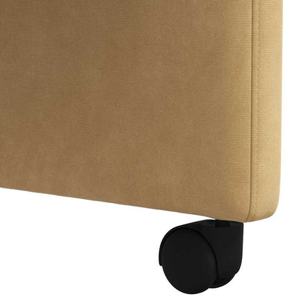 Matstolar med hjul 2 st Sammet Brun 58 x 65 x 98 cm