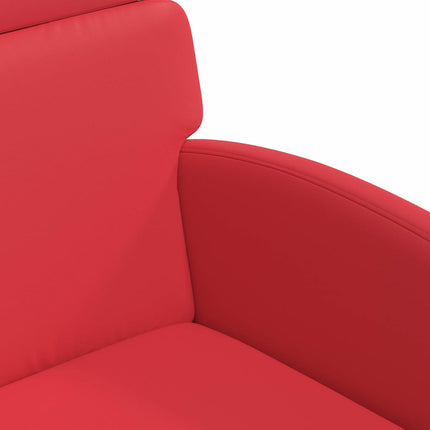 Matstolar med hjul 2 pcs Röd 58 x 65 x 98 cm Konstläder