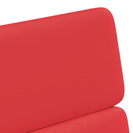 Matstolar med hjul 2 pcs Röd 58 x 65 x 98 cm Konstläder