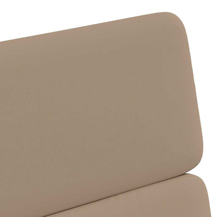 Matstolar med hjul 2 st Konstläder Cappuccino 58 x 65 x 98 cm