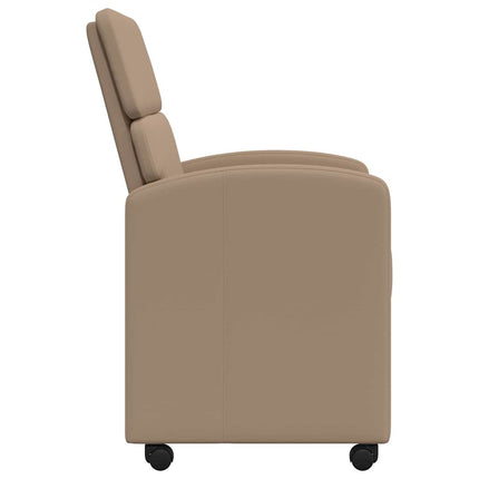 Matstolar med hjul 2 pcs Cappuccino 58 x 65 x 98 cm Konstläder
