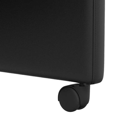 Matstolar med hjul 2 pcs Svart 58 x 65 x 98 cm Konstläder