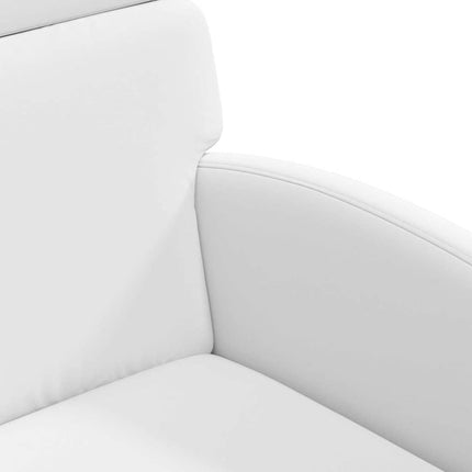 Matstolar med hjul 2 pcs Vit 58 x 65 x 98 cm Konstläder