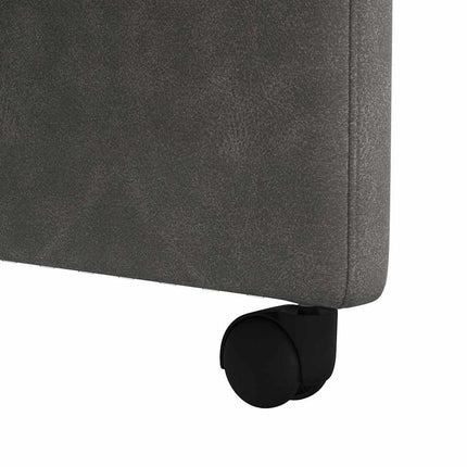 Matstolar med hjul 2 st Konstläder Svart 58 x 67 x 97 cm