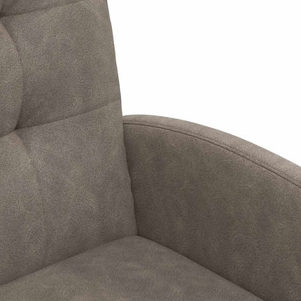 Matstolar med hjul 2 pcs Grå 58 x 67 x 97 cm Konstläder