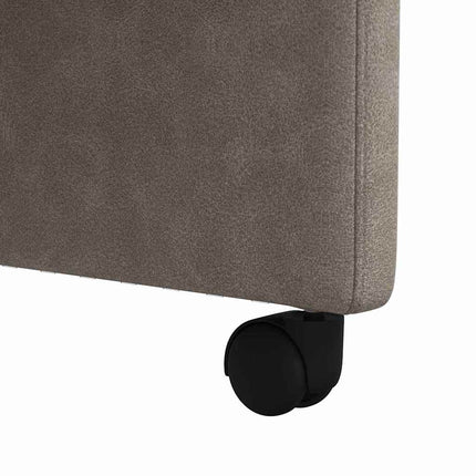 Matstolar med hjul 2 st Konstläder Grå 58 x 67 x 97 cm