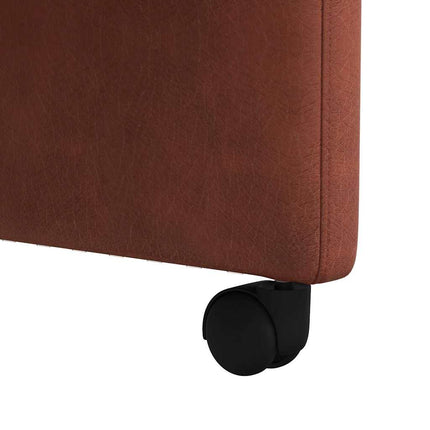 Matstolar med hjul med hjul 2 pcs Skinande brun 58 x 67 x 97 cm