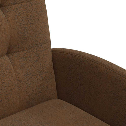 Matstolar med hjul 2 pcs Brun 58 x 67 x 97 cm Faux mockaläder