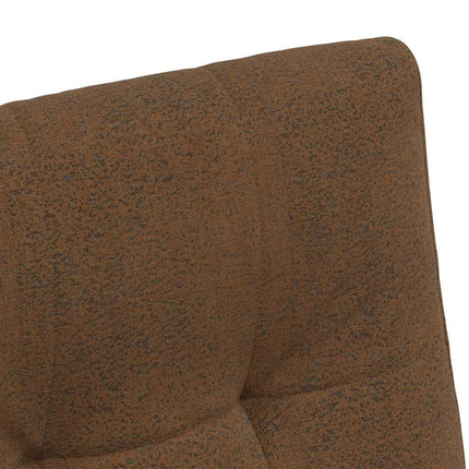 Matstolar med hjul 2 st Faux mockaläder Brun 58 x 67 x 97 cm