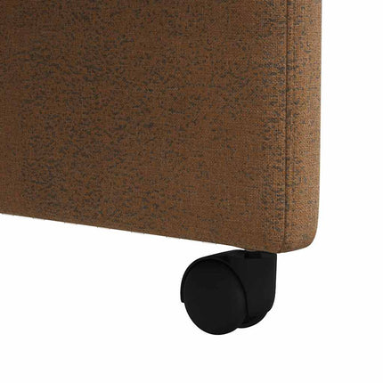 Matstolar med hjul 2 pcs Brun 58 x 67 x 97 cm Faux mockaläder