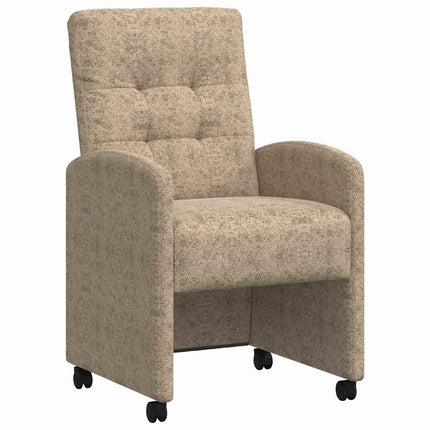 Matstolar med hjul med hjul 2 pcs Ljusgrå 58 x 67 x 97 cm