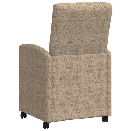 Matstolar med hjul med hjul 2 pcs Ljusgrå 58 x 67 x 97 cm