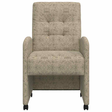 Matstolar med hjul med hjul 2 pcs Ljusgrå 58 x 67 x 97 cm