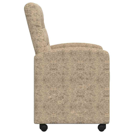 Matstolar med hjul 2 st Faux mockaläder Ljusgrå 58 x 67 x 97 cm