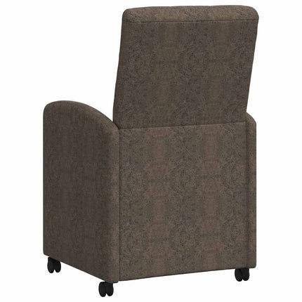 Matstolar med hjul med hjul 2 pcs Mörkgrå 58 x 67 x 97 cm