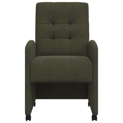 Matstolar med hjul med hjul 2 pcs Armégrön 58 x 67 x 97 cm