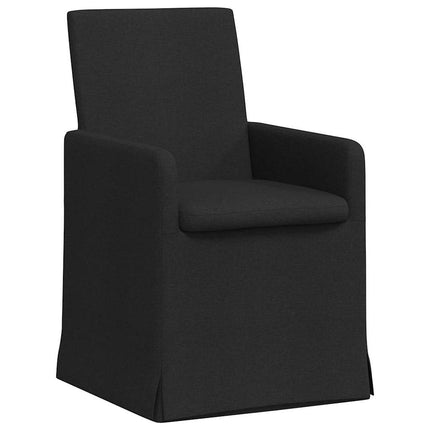 Matstolar 2 pcs Svart 57 x 67 x 95 cm tyg