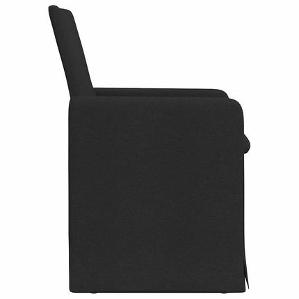 Matstolar 2 pcs Svart 57 x 67 x 95 cm tyg