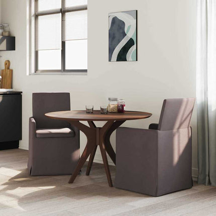 Matstolar 2 pcs Mörkbrun 57 x 67 x 95 cm tyg