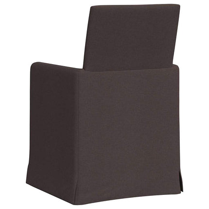 Matstolar 2 pcs Mörkbrun 57 x 67 x 95 cm tyg