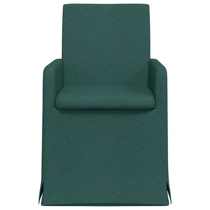Matstolar 2 pcs Mörkgrön 57 x 67 x 95 cm tyg