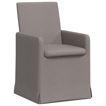 Matstolar 2 pcs Taupe 57 x 67 x 95 cm tyg
