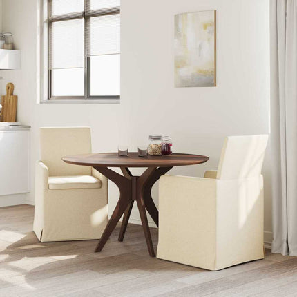 Matstolar 2 pcs Kräm 57 x 67 x 95 cm tyg