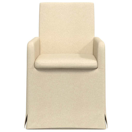 Matstolar 2 pcs Kräm 57 x 67 x 95 cm tyg