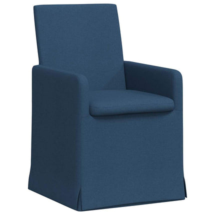Matstolar 2 st tyg Blå 57 x 67 x 95 cm