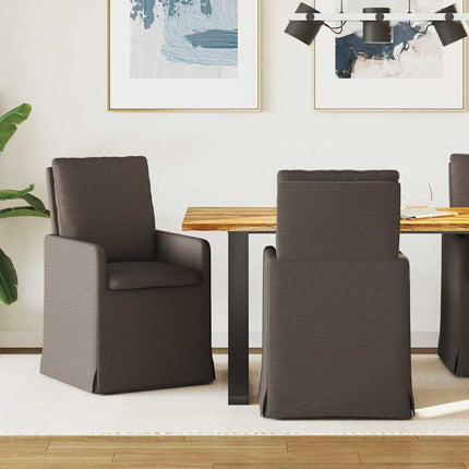 Matstolar 2 st Linne Mörkgrå 57 x 67 x 98 cm